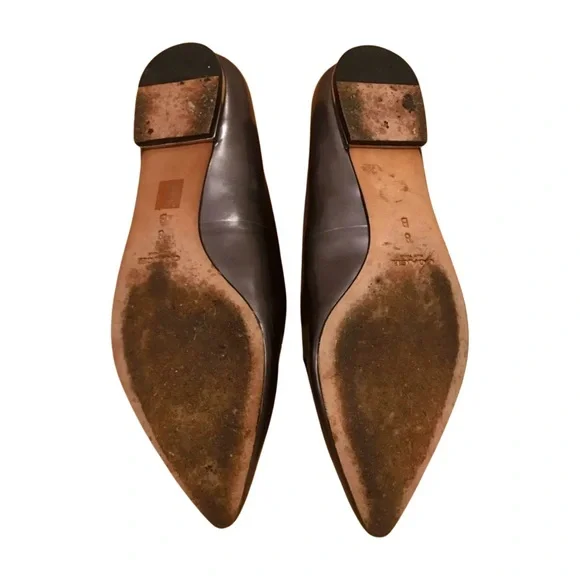 COACH Silver and Black Pointed Flats - Picture 3 of 7